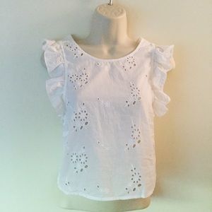 ZARA Trafaluc Collection Eyelet Crop Top Size M